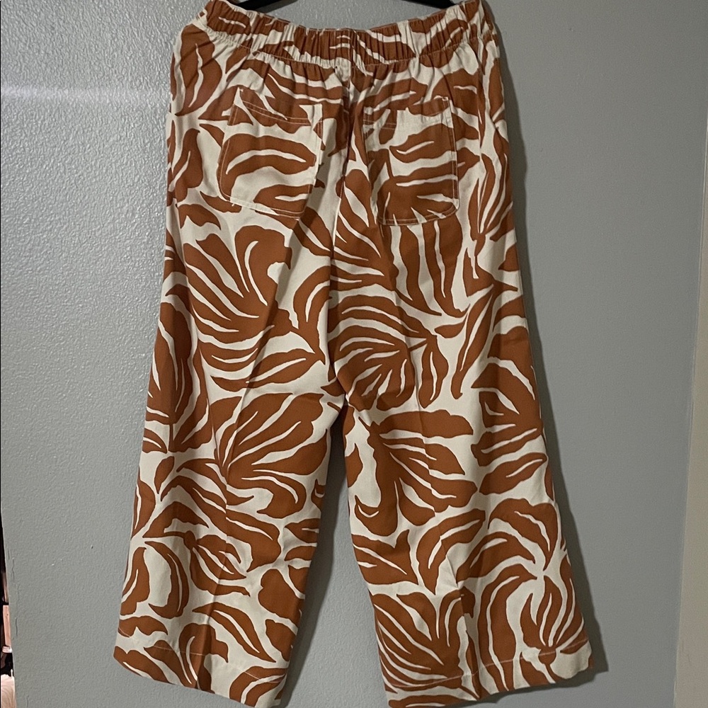 NICOLE MILLER PANTS WOMEN'S TROPICAL  Print WIDE LEG Pants - Picture 4 of 6